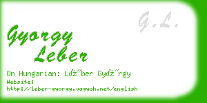 gyorgy leber business card